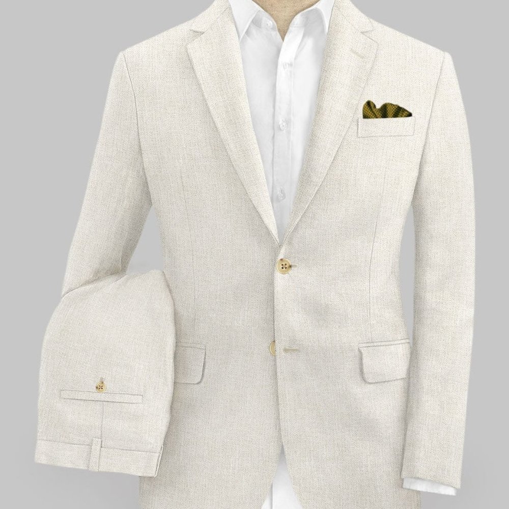 Custom made linen suit